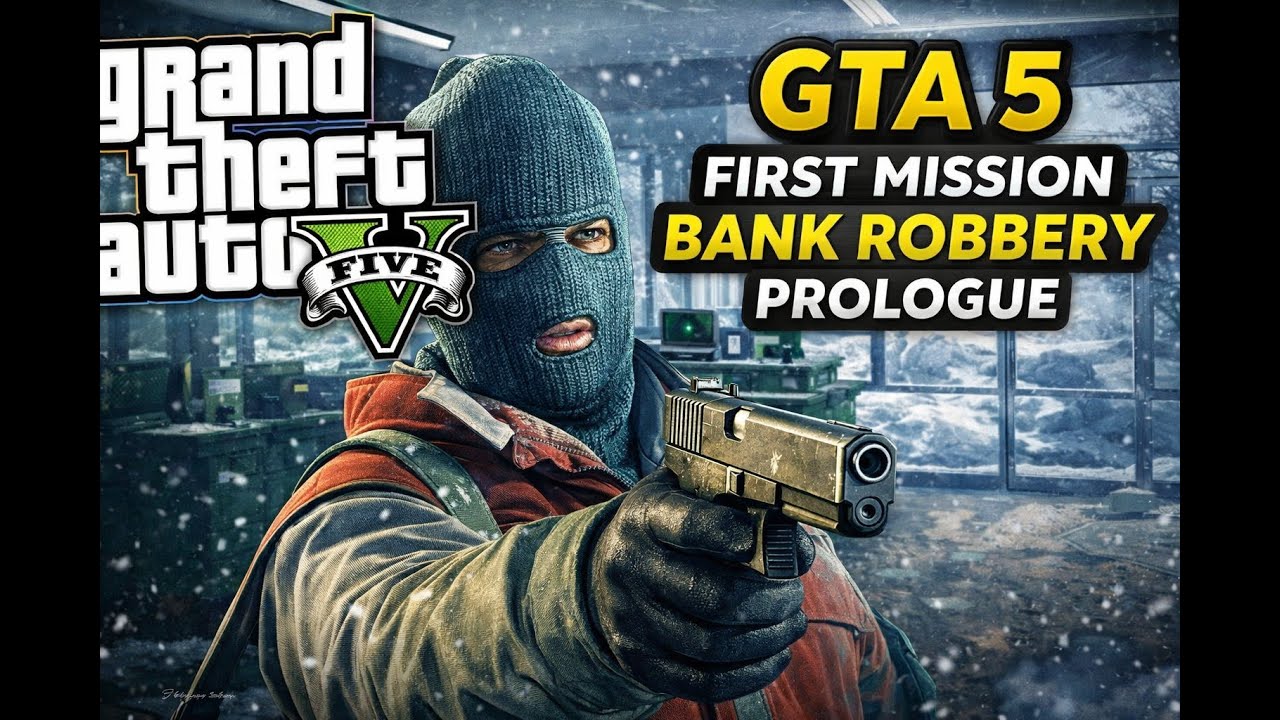 GTA 5 Story Mode #1 – First Bank Robbery (Prologue Mission)