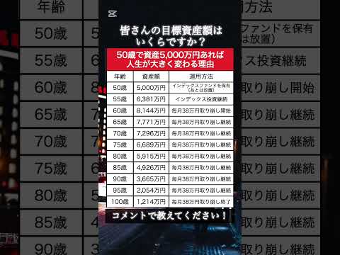 【衝撃】50歳までに資産5,000万円達成したら人生が変わる理由｜#資産運用 #資産形成 #お金#shorts