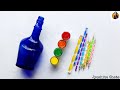 Very Easy & Beautiful Bottle Art Idea| DIY Bottle Craft For Beginners | Bottle Painting Ideas|