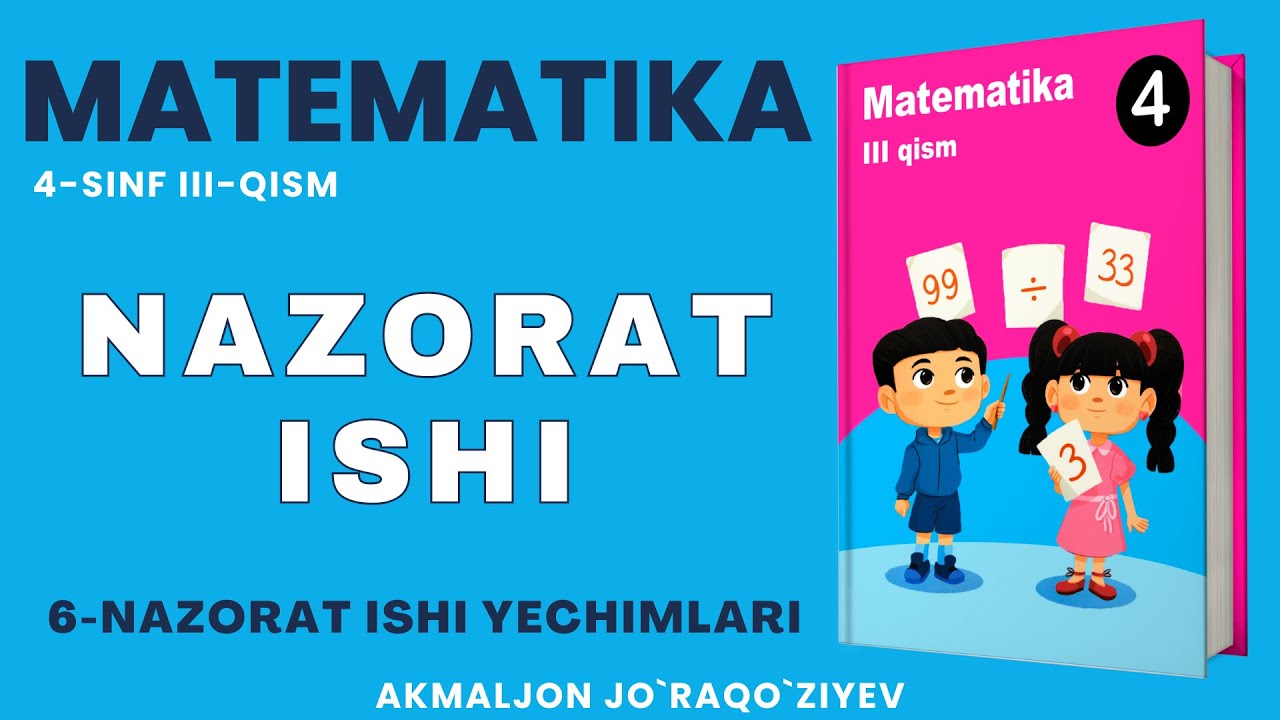 4-SINF MATEMATIKA NAZORAT ISHI