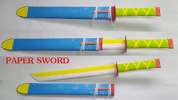 How To Make A Paper Sword | Easy Origami Tutorial | DIY Ninja Sword TIME LAPSE