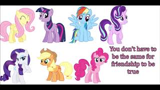 My Little Pony - Friends Are Always There For You Lyrics