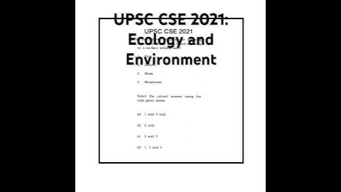 UPSC CSE 2021: Moss and Lichen  #upscprelims #environment