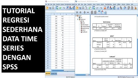 Tutorial Regresi Sederhana Data Time Series dengan SPSS