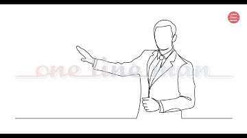 One Line Drawings: Business People. Continuous line vector art animated as self-drawing line.