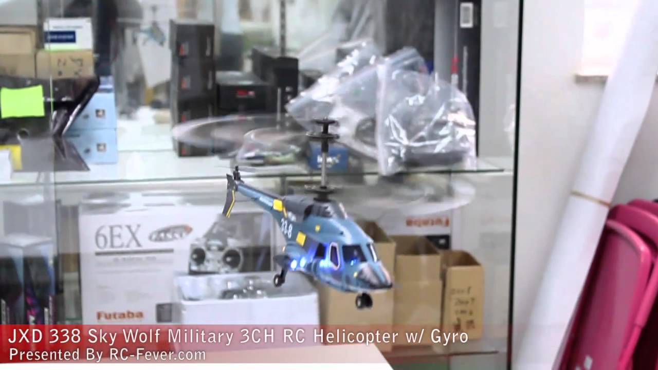 JXD 338 Middle Class Sky Wolf Military 3CH Coaxial RC Helicopter w/ Gyro @ RC-Fever.com