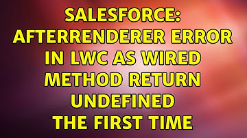 Salesforce: Afterrenderer error in LWC as wired method return undefined the first time