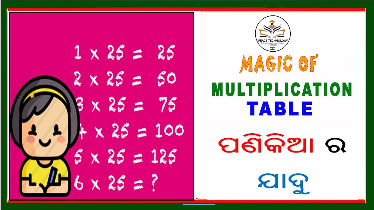 ପଣିକିଆ ରହସ୍ୟ ( The secrete of Multiplication Table ) - YouTube