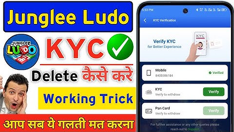 How To Change Kyc in Junglee Ludo App || Junglee Ludo Kyc Delete Kaise Kare 2025