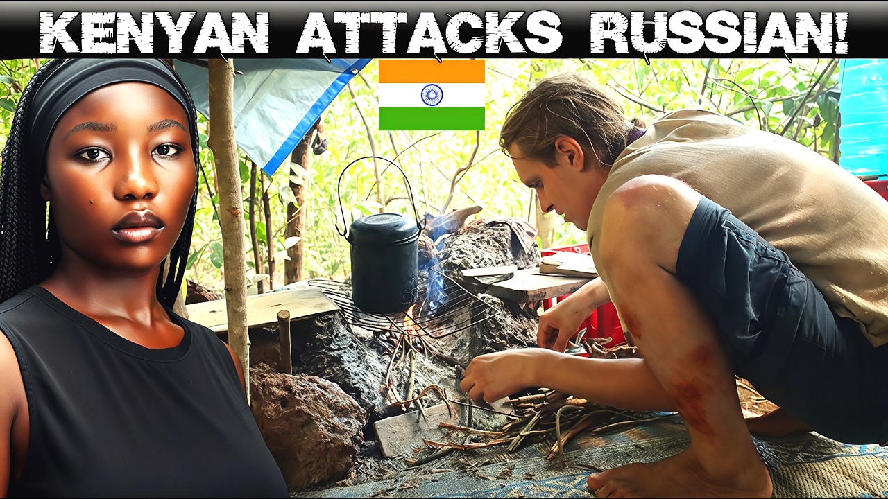 Kenyan Woman Attacks Russian Man in Indian Jungle!