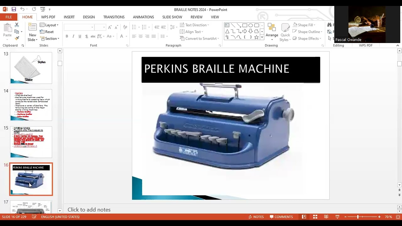 BRAILLE INTRODUCTION  LESSON 1