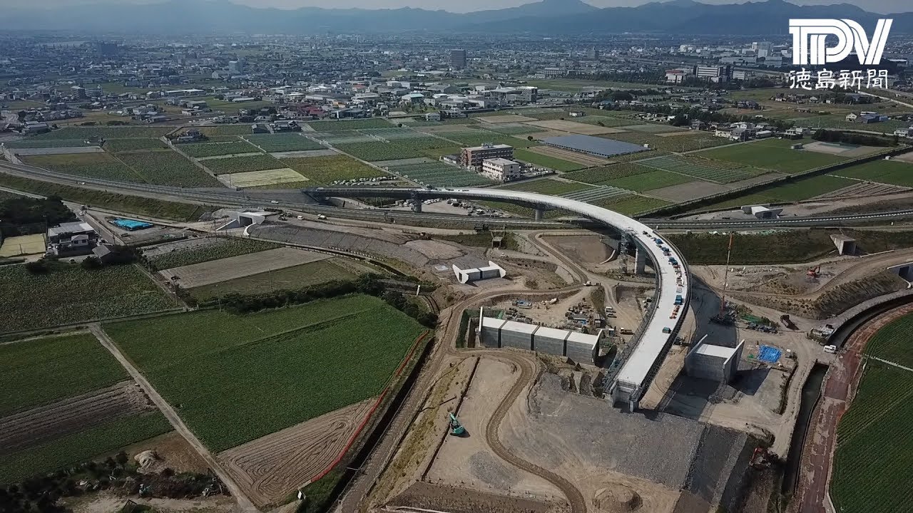 ドローン空撮】徳島ジャンクション（徳島・徳島市）／空からとくしま