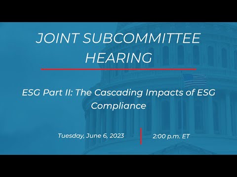 Joint Subcommittee Hearing
