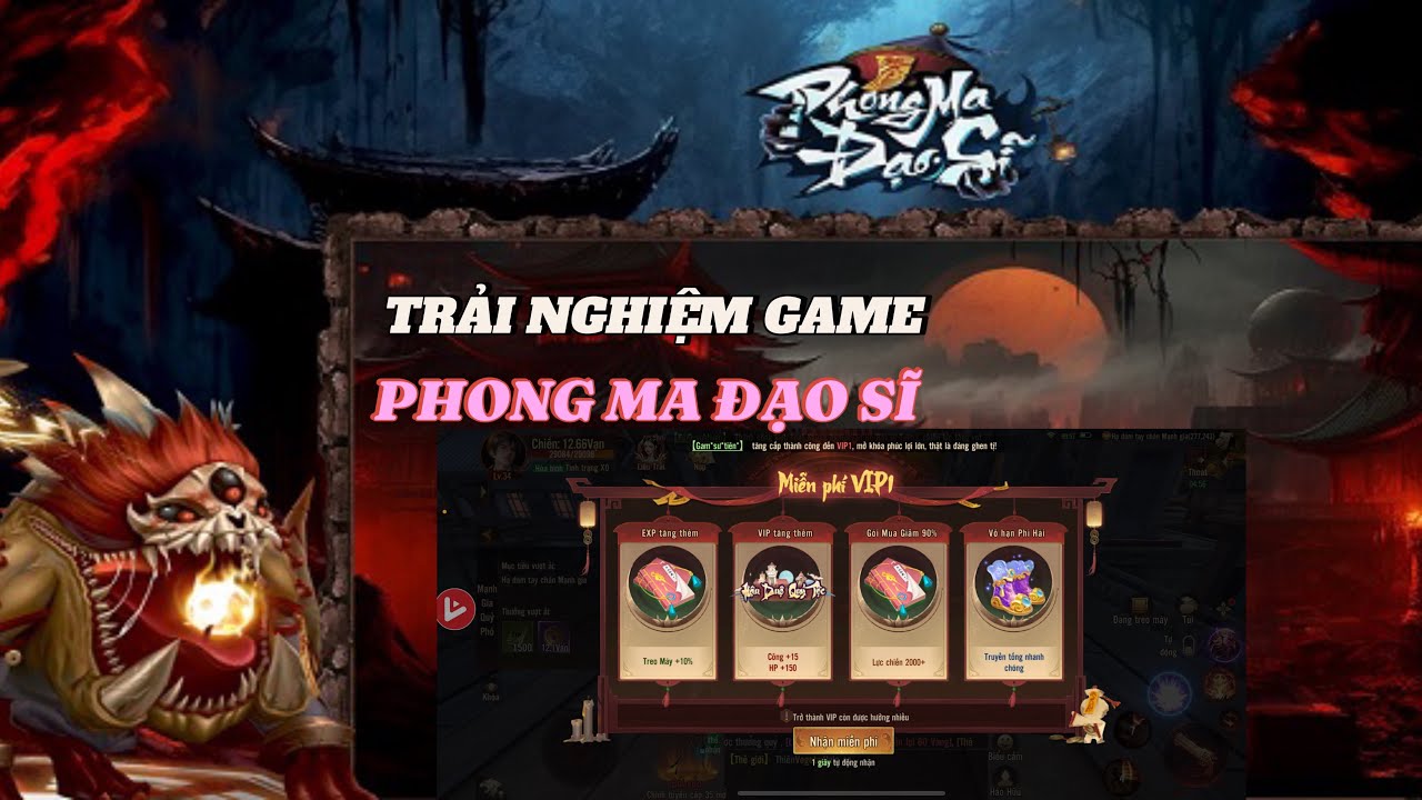 TRẢI NGHIỆM GAME MỚI // PHONG MA ĐẠO SĨ // ONLINE TẶNG VIP GHÊ THẬT ...