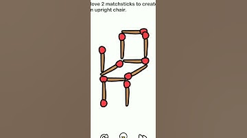 (Brain Out) No.29 Level 29 | Move 2 matchsticks to create an upright chair :) #brainout