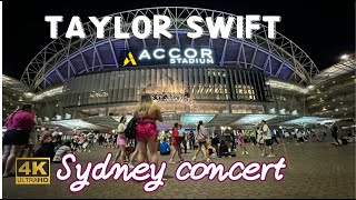 Crazy for Taylor Swift, February 25th in Sydney, thousands of fans gather outside.