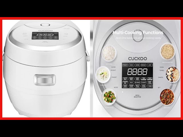 Cuckoo Electronics Cuiseur à riz de 10 tasses avec pot intérieur antiadhésif CUCKoo, 16 options de menu, écran ACL, technologie Fuzzy Logic, nettoyage automatique (blanc) CR-1020F et Commentaires - Canada