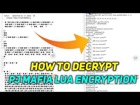 How To  Decrypt Pj Mafia Encryption Lua Script Game guardian 2026 | Remove blockers by lasm 