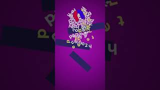 2D text physics rigid body simulation