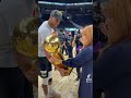 Giannis gives his NBA Championship trophy to Rachel Nichols! #shorts