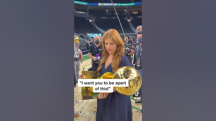 Giannis gives his NBA Championship trophy to Rachel Nichols! #shorts
