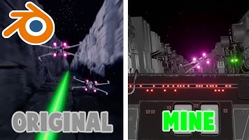 I Recreated The Death Star Trench Run Scene From STAR WARS In Blender