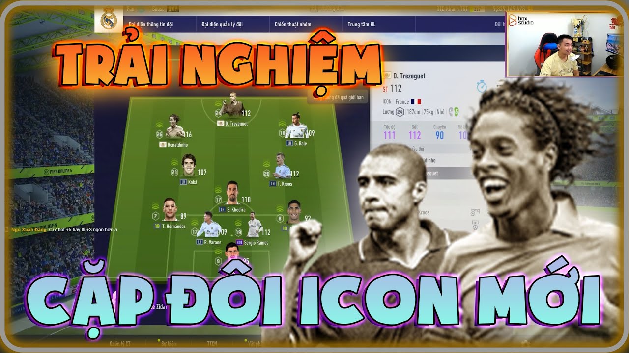 TRẢI NGHIỆM ICONS MỚI - CẶP ĐÔI RONALDINHO VÀ TREZEGUET ICON DƯỚI ĐÔI BÀN TAY 3 SAO CỦA HIẾU HAKUMEN