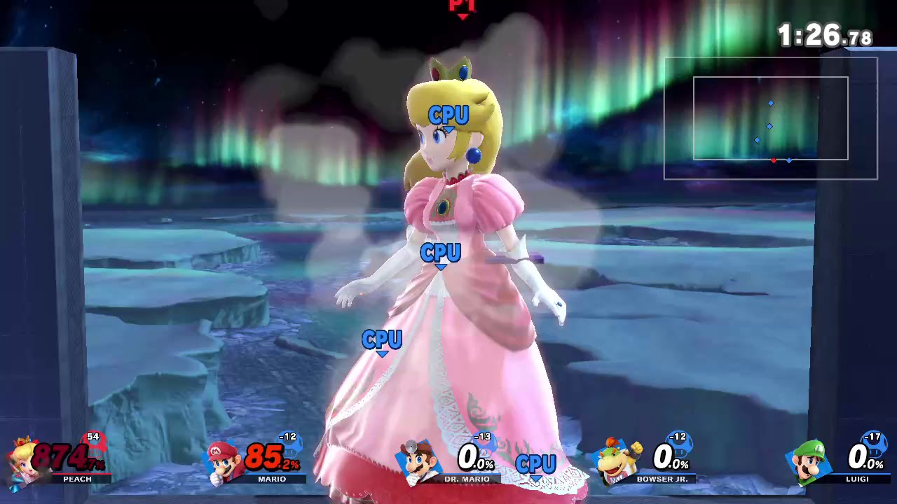 Smash Ultimate - Giant Peach in Team Battle