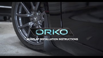 ORKO Tesla Model 3 Mudflap Installation Instructions