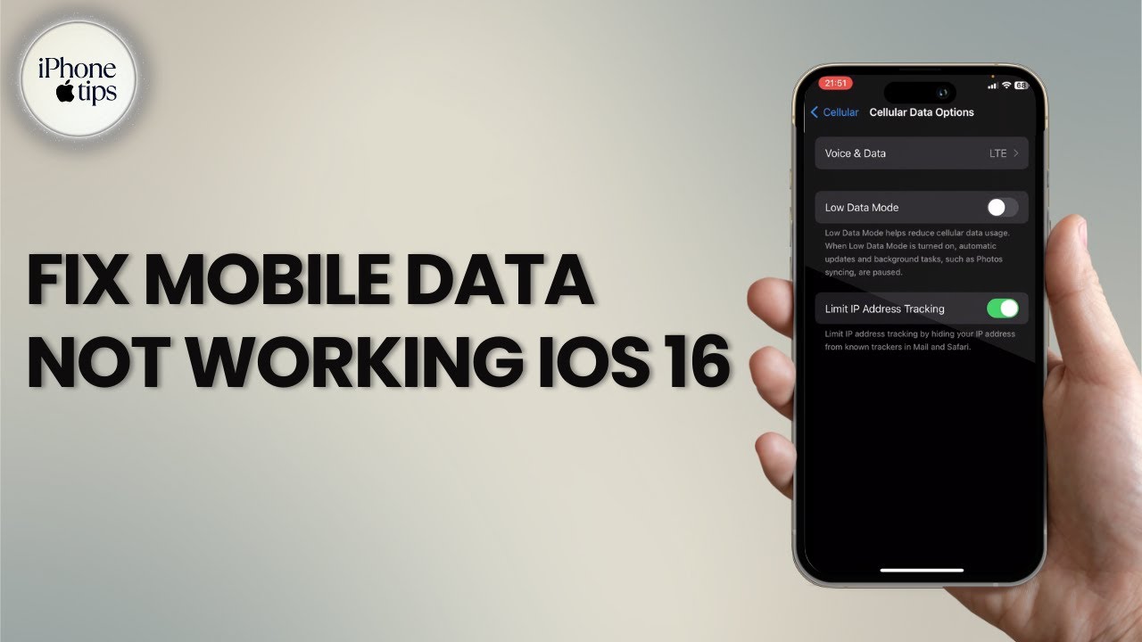 How to fix mobile data not working on iphone ios 16 youtube