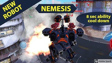 New Robot NEMESIS with Built-In Rockets - War Robots Test Server Gameplay WR