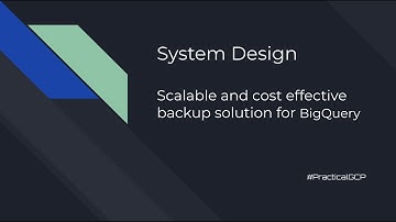 Scalable and cost effective backup solution for BigQuery