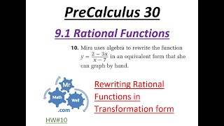 PC 30 9.1 #10 Rational functions in Transformation form Profile