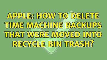 Apple: How to delete Time Machine Backups that were moved into Recycle Bin Trash?