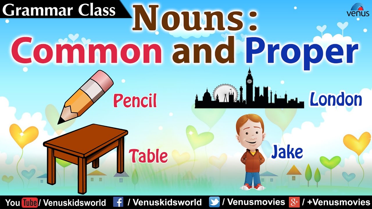 Grammar Class ~ Nouns : Common and Proper (Examples) - YouTube