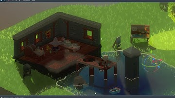 3d Pixel Art Path-traced god-rays