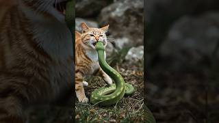 Epic Cat and Snake Showdown Caught on Camera!