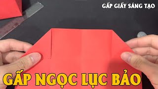 HƯỚNG DẪN GẤP VIÊN NGỌC LỤC BẢO - TUTORIAL TO MAKING A JEWEL - GẤP GIẤY SÁNG TẠO