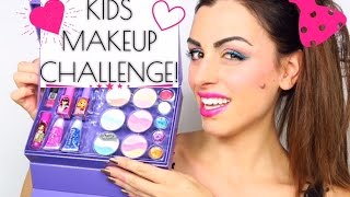 FULL FACE USING ONLY KIDS MAKEUP challenge | Michela Parisi