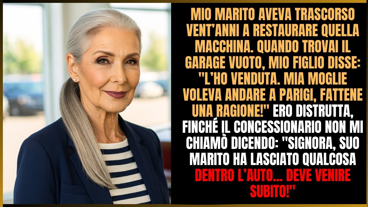 Mio figlio vendette l’auto d’epoca di mio marito defunto per un viaggio a Parigi. Poi mi chiamarono.