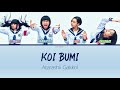 ATARASHII GAKKO! LYRICS 「Koi bumi  ~  恋文」Color coded lyric (Rom/Eng)