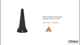HEINE AllSpec Disposable Specula 2 5mm x 250 B-000.11.151/BOX250