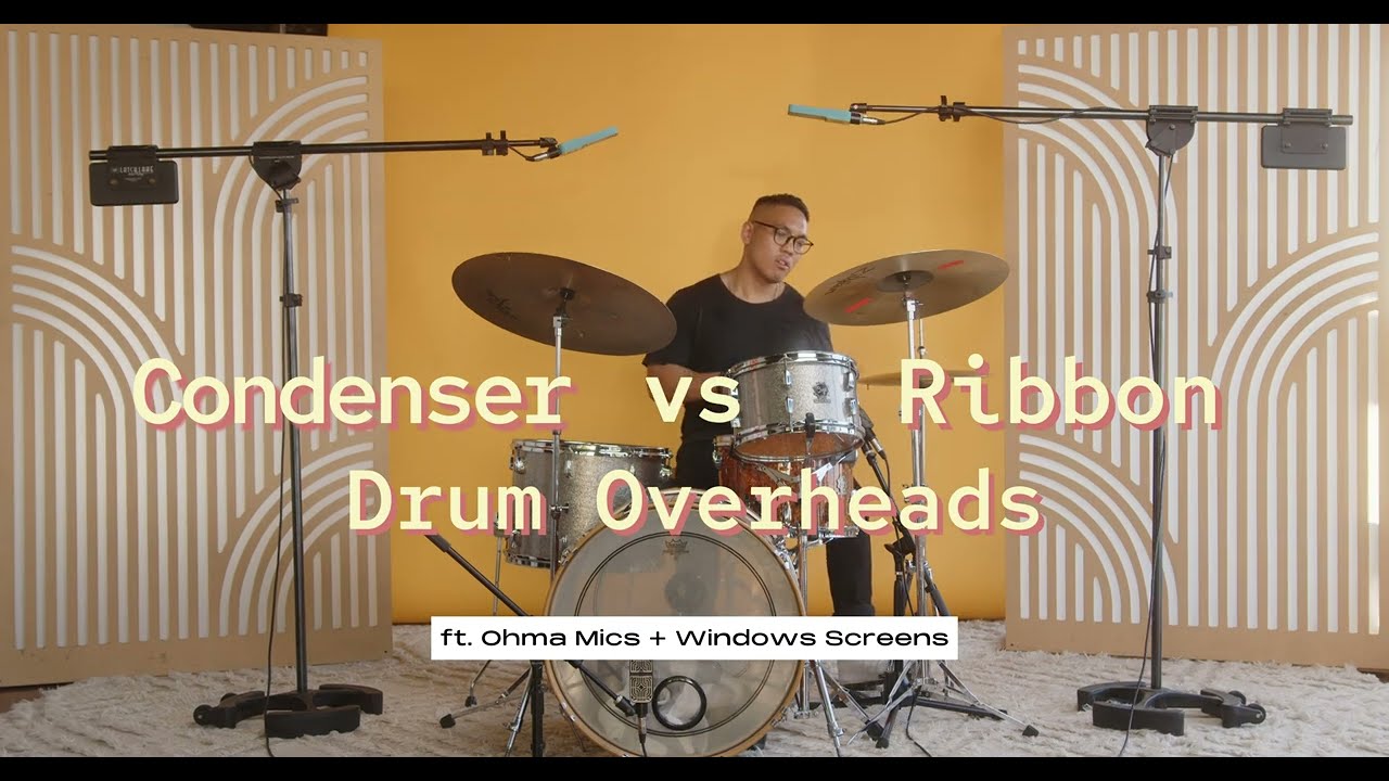 Ribbons Vs Condensers on Drum Overheads | Microphone Shootout