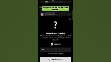 07 November Dropee Daily Question❓ Today Dropee Question of The Day - Dropee Daily Question Today