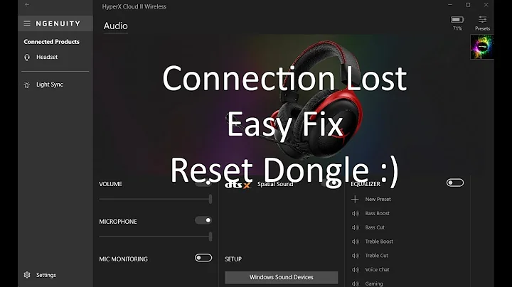 Connection Lost Cloud 2 Wireless | Reset Dongle | Firmware update issue