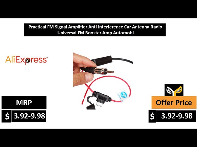 Practical FM Signal Amplifier Anti interference Car Antenna Radio Universal  FM Booster Amp Automobi 