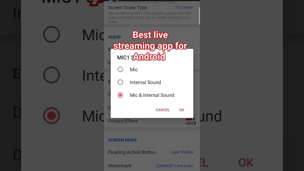 Best live streaming app for Android. #golive #camerafi