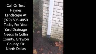 Yard Drainage Correction And Standing Water Piping - Richardson, Addison, Plano, And North Dallas