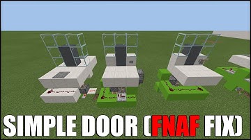 Simple Redstone Door in Minecraft Bedrock! (FNAF Door Quick Fix)