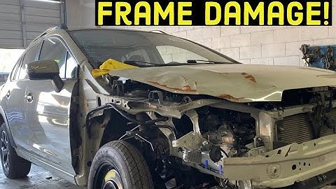 Rebuilding a wrecked Subaru Crosstrek!  Minor frame work and paint!